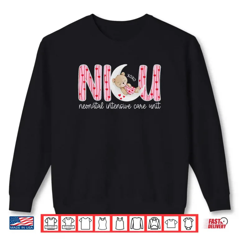Sweatshirt XOXO NICU Nurse Valentine Cute Bear Nursing Valentines Day Shirt