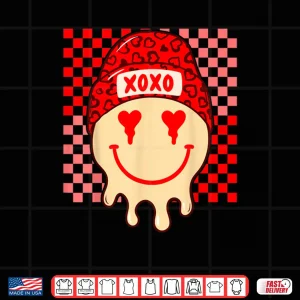 Design Valentine Vibes XOXO Heart Leopard Melted Outfit Shirt