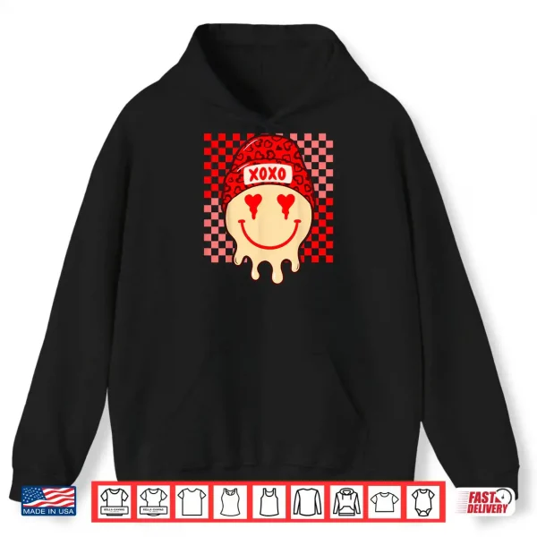 Hoodie Valentine Vibes XOXO Heart Leopard Melted Outfit Shirt