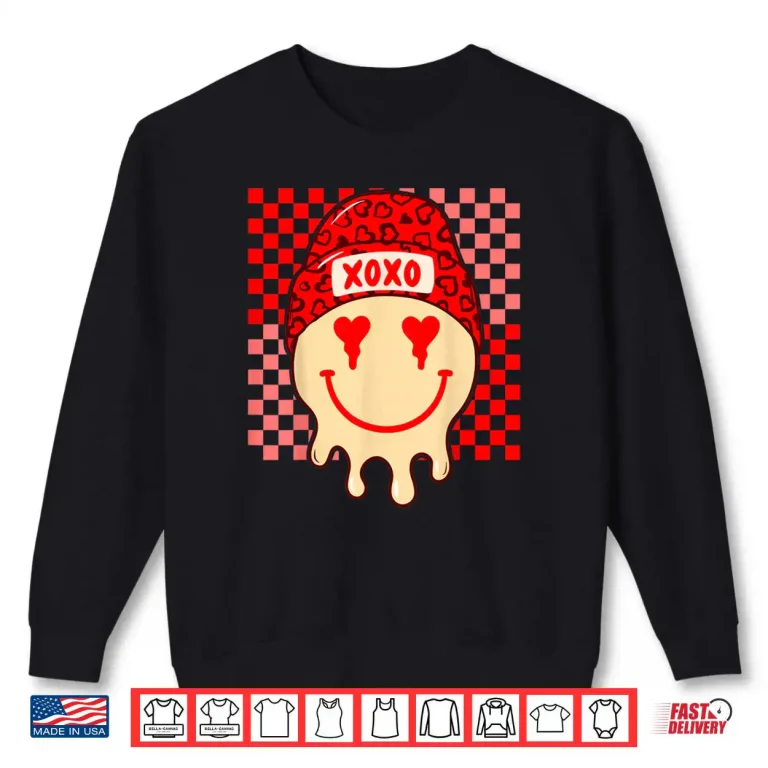 Valentine Vibes XOXO Heart Leopard Melted Outfit Shirt 1 Sweatshirt Valentine Vibes XOXO Heart Leopard Melted Outfit Shirt
