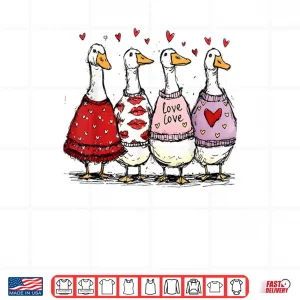 Design Silly Goose Valentine Trendy Valentines Day Shirt