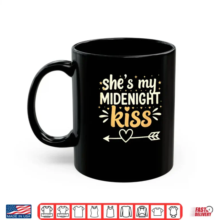 Mug Shes My Midnight Kiss Happy New Year Matching Couples Shirt