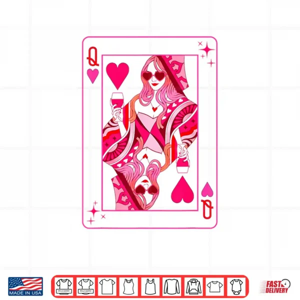 Design Queen of Hearts Valentine Her Mother Mom Bachelorette Party Shirt