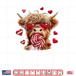 Design Highland Cow Valentine Cow Lovers Shirt