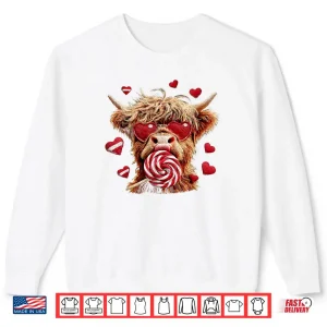 Sweatshirt Highland Cow Valentine Cow Lovers Shirt