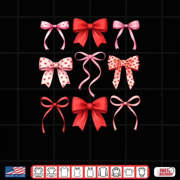 Cute Coquette Bows Valentines Day Shirt 4 Design Cute Coquette Bows Valentines Day Shirt