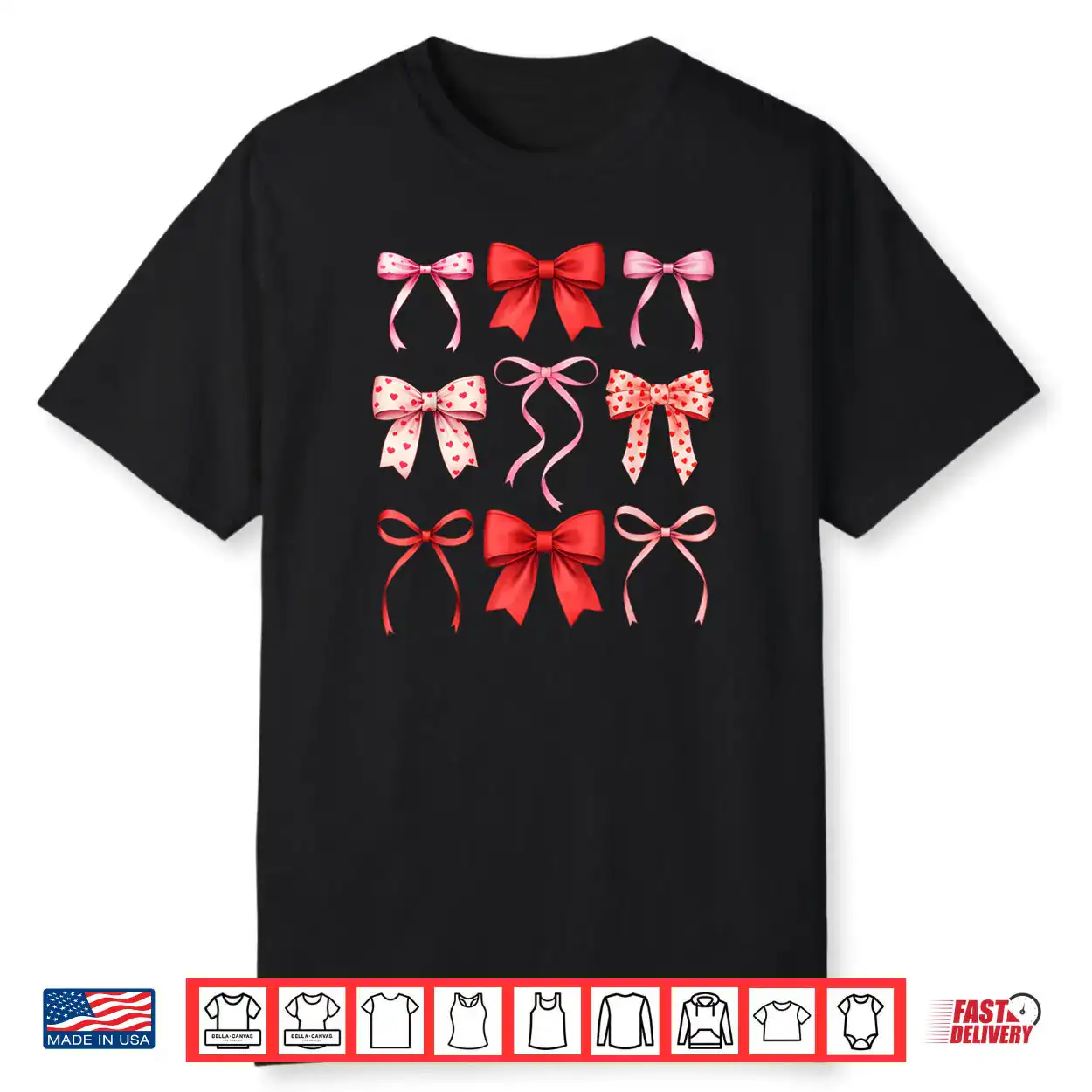 Cute Coquette Bows Valentines Day Shirt Cute Coquette Bows Valentines Day Shirt