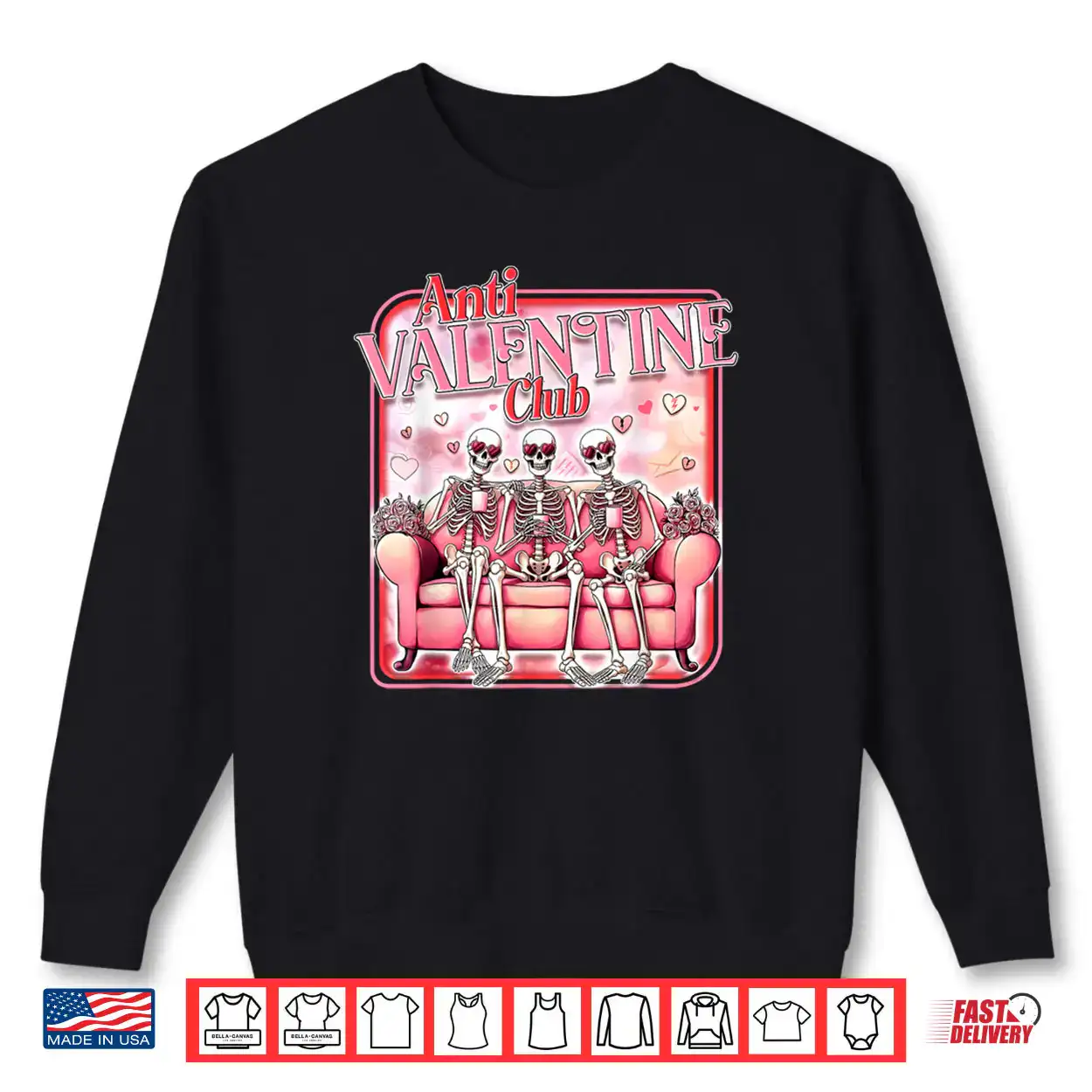 Anti Valentine Club Skeleton Drinking Hearts Valentine Shirt Anti Valentine Club Skeleton Drinking Hearts Valentine Shirt