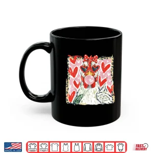 Mug Coquette Leopard Valentine Chicken Hen Blowing Bubble Gum Shirt