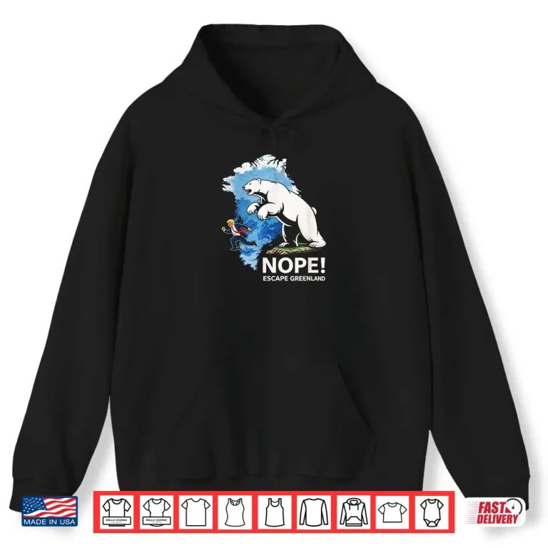 Hoodie Greenland Defense Force Funny Bear Design Arctic Humor Shirt