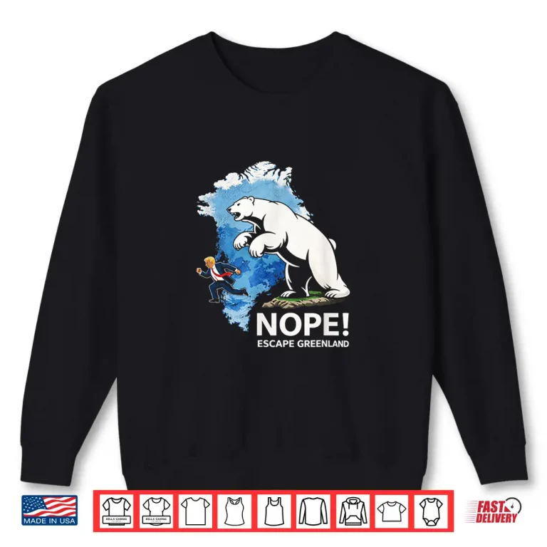 Sweatshirt Greenland Defense Force Funny Bear Design Arctic Humor Shirt