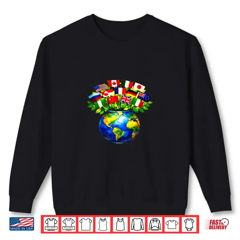 Sweatshirt Peace Global Harmony Earth Naturetse International Style Shirt