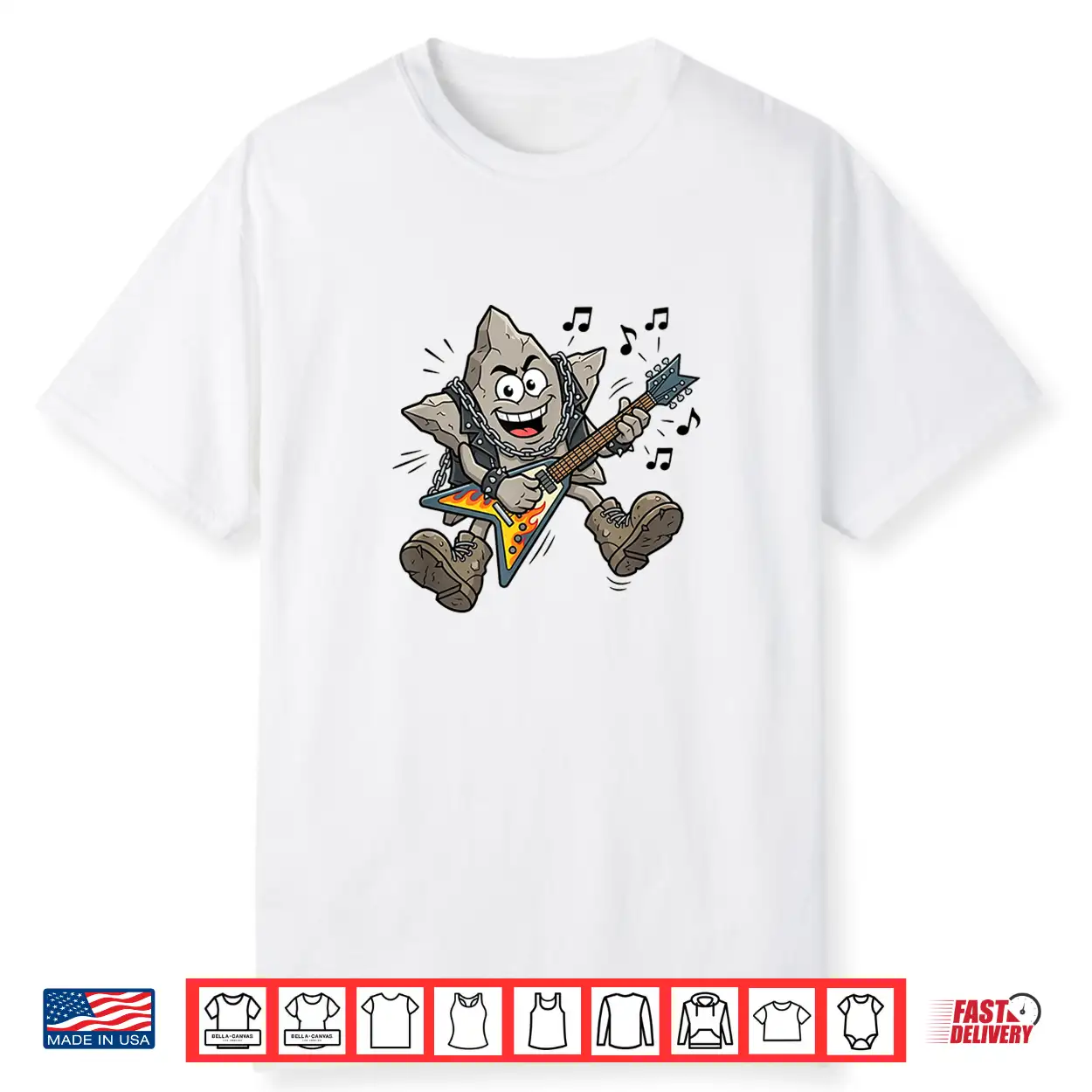 Rock Shaped Star Rockstar Funny Pun Playing Guitar Shirt Rock Shaped Star Rockstar Funny Pun Playing Guitar Shirt