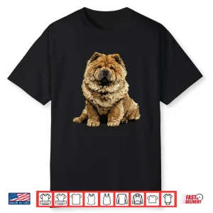 Red Chow Chow Dog Illustration Shirt