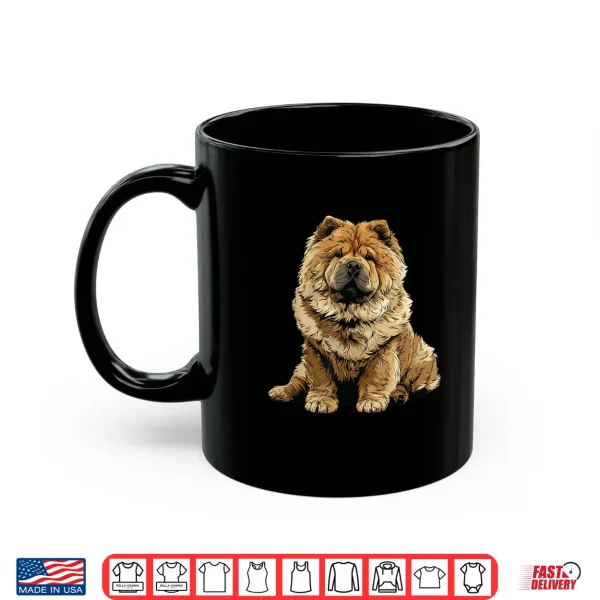 Red Chow Chow Dog Illustration Shirt 3 Mug Red Chow Chow Dog Illustration Shirt
