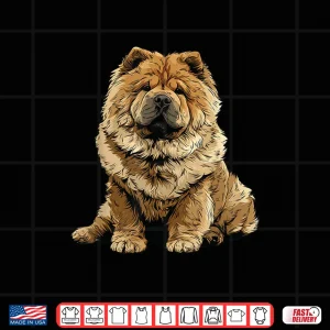 Design Red Chow Chow Dog Illustration Shirt