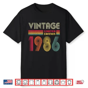 Vintage 1986 40Th Birthday Gift Men Women 40 Years Old Shirt