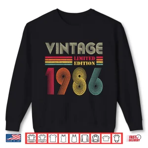 Sweatshirt Vintage 1986 40Th Birthday Gift Men Women 40 Years Old Shirt