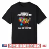 50 States Of America Adventure Map Road Trip Travelers Shirt