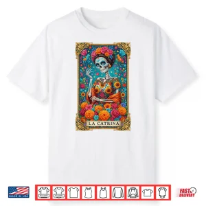 De Los Muertos La Catrina Day Of The Dead Women Sugar Skull Shirt
