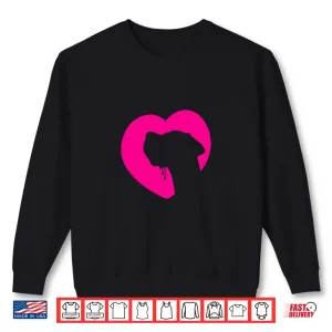 Sweatshirt Greatdanedog Profile Heart Pink Shirt