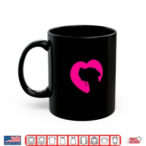 Mug Greatdanedog Profile Heart Pink Shirt