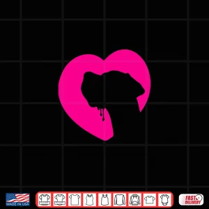 Design Greatdanedog Profile Heart Pink Shirt