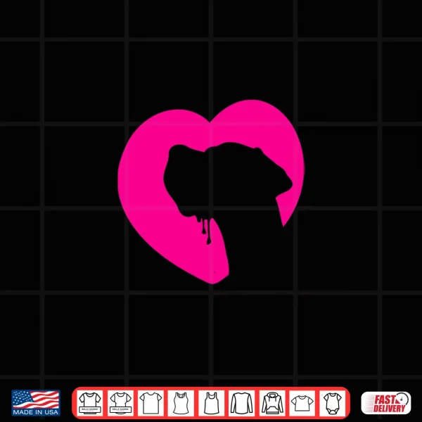 Design Greatdanedog Profile Heart Pink Shirt