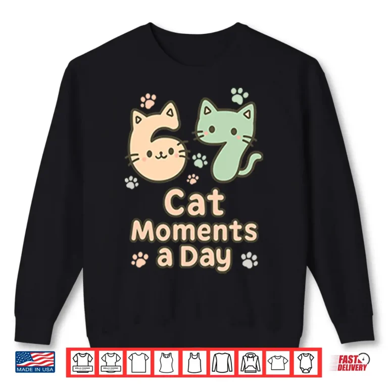 Sweatshirt 67 Cat Moments A Day Six Seven Shirt