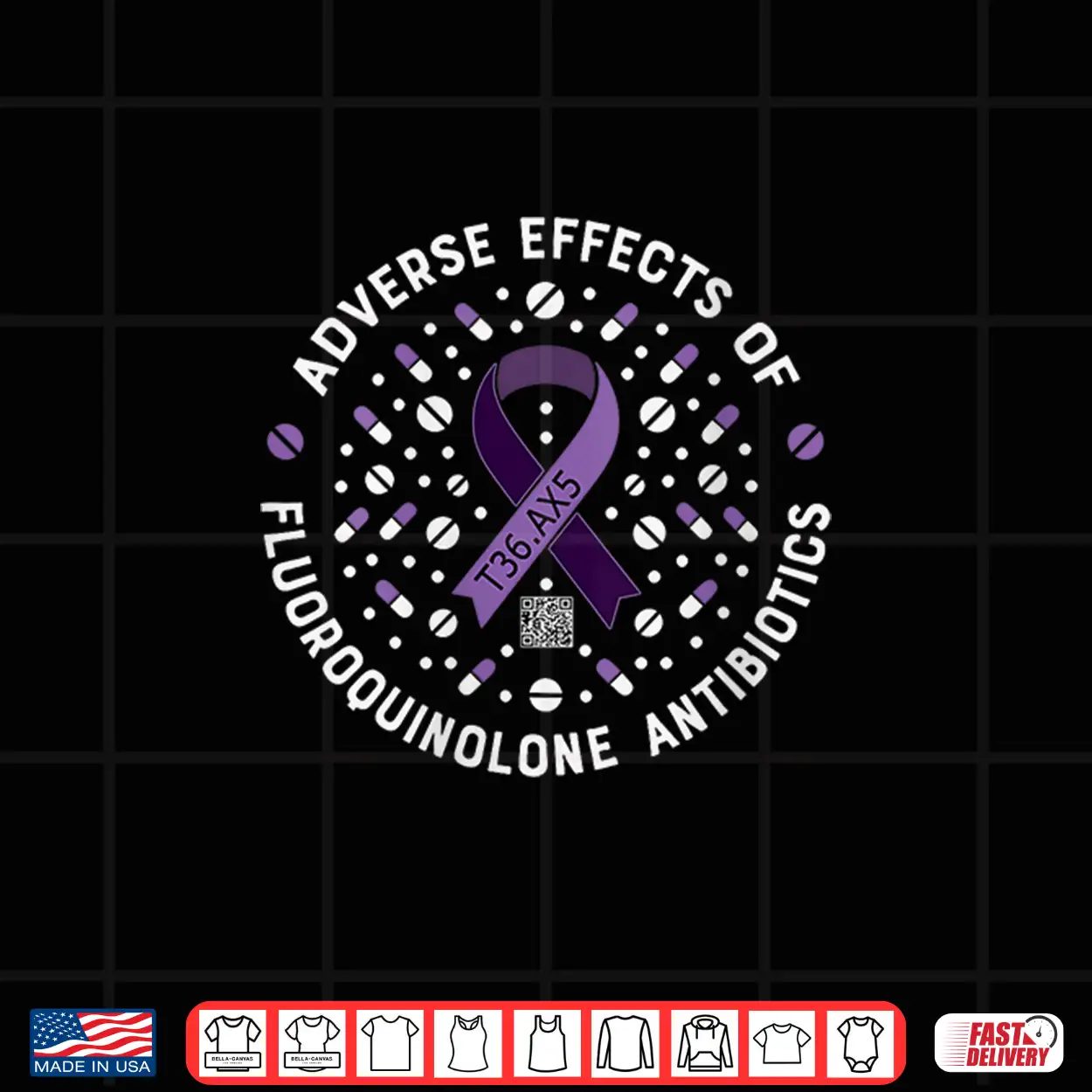 Fluoroquinolone Toxicity Awareness Medical Code Shirt Fluoroquinolone Toxicity Awareness Medical Code Shirt