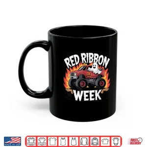Mug Kids Red Ribbon Week Awareness Monster Truck Shirt