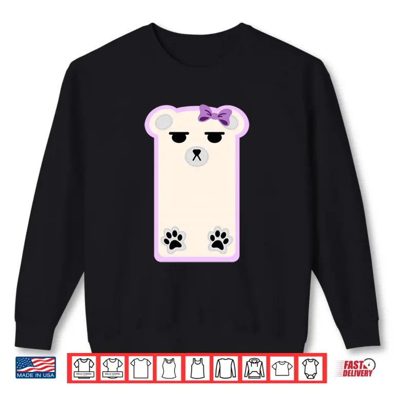 Mira Inspired Cheeky Polar Bear Shirt 2 Sweatshirt Mira Inspired Cheeky Polar Bear Shirt