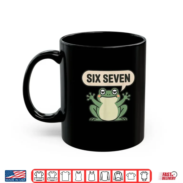 Mug 6 7 Frog Meme Brainrot Gaming Kids Humor Shirt