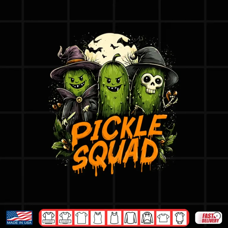 Design Dill Pickle Squad Cucumber Joke For Halloween Party Shirt