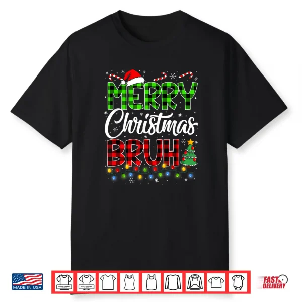 Merry Christmas Bruh Meme Funny Saying Bro Shirt