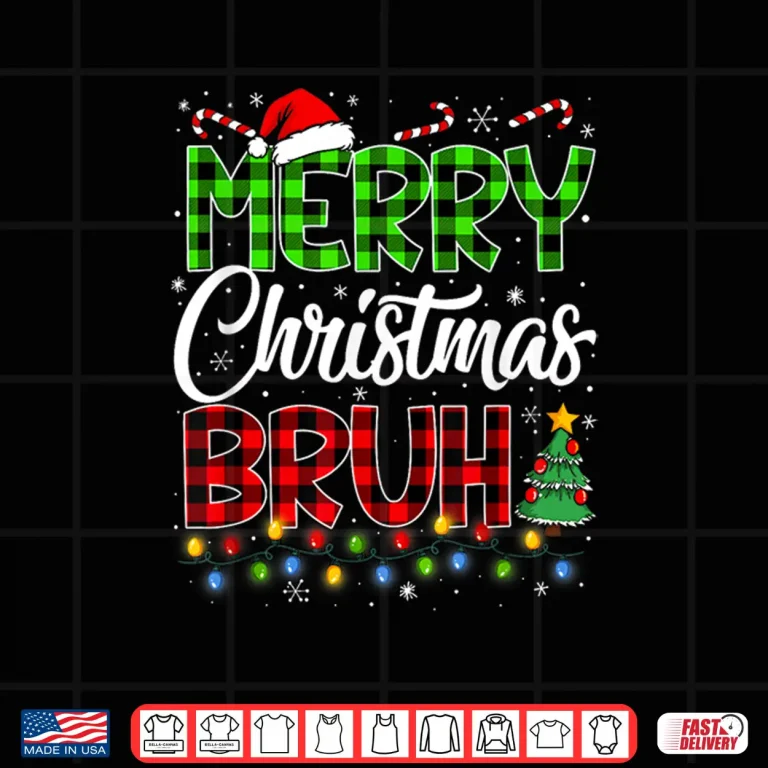 Design Merry Christmas Bruh Meme Funny Saying Bro Shirt