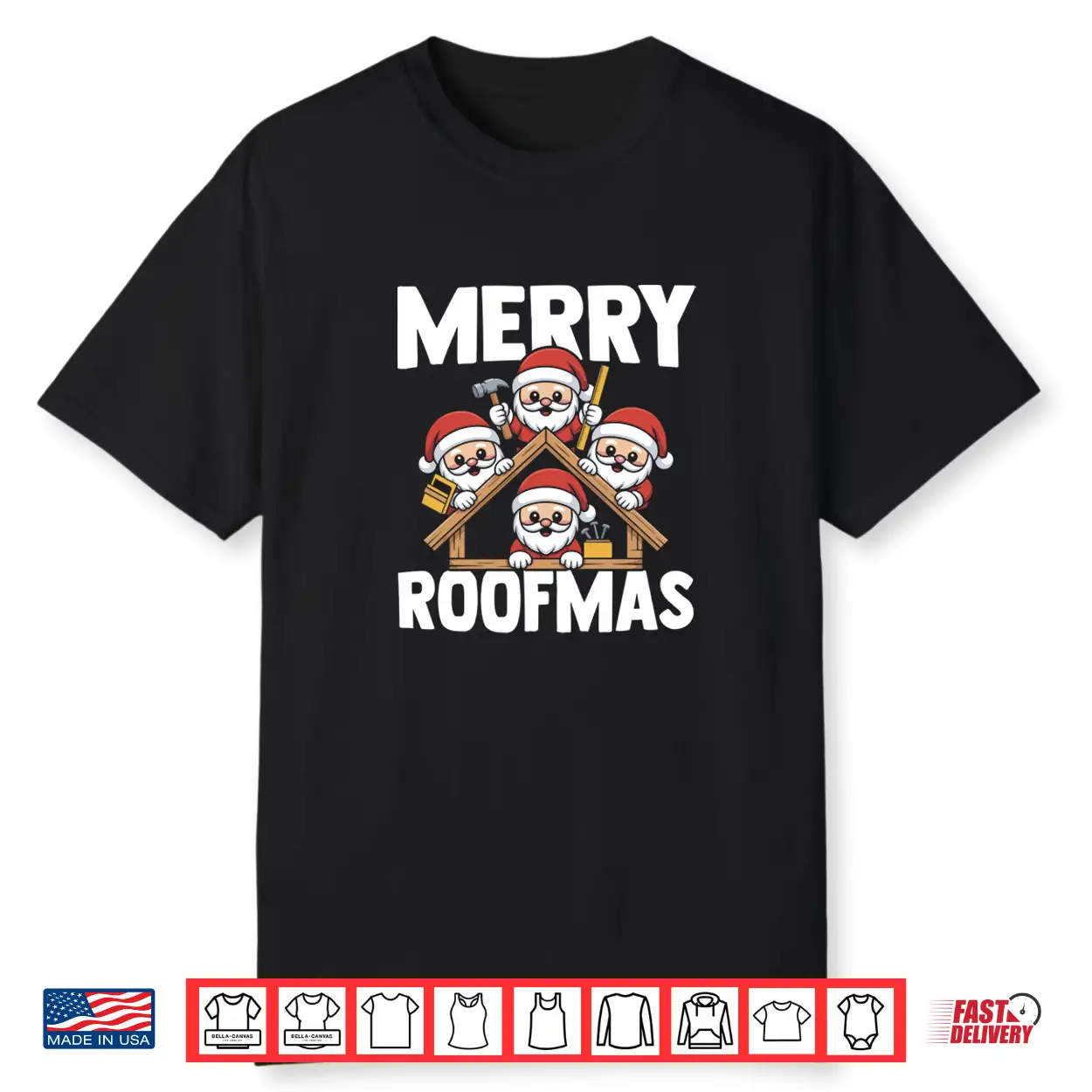 Roofer Craftsman Santa Claus Christmas Merry Roofmas Shirt Roofer Craftsman Santa Claus Christmas Merry Roofmas Shirt