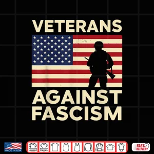 Design Veterans Against Fascism Vintage US Army Patriotic Soldier Shirt