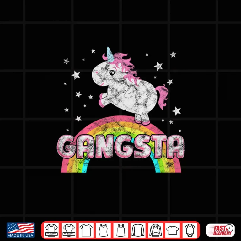 Design Ironic Cool Unicorn Gangsta Rap Music Festival Shirt