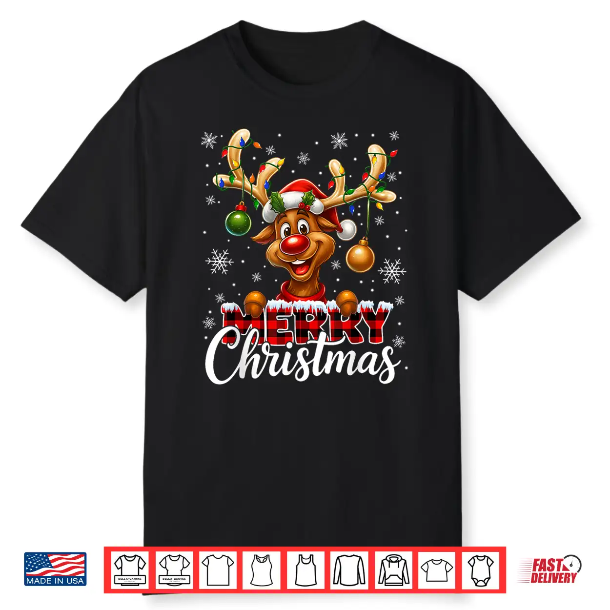 Merry Christmas Reindeer Plaid Pajamas Xmas Shirt Merry Christmas Reindeer Plaid Pajamas Xmas Shirt