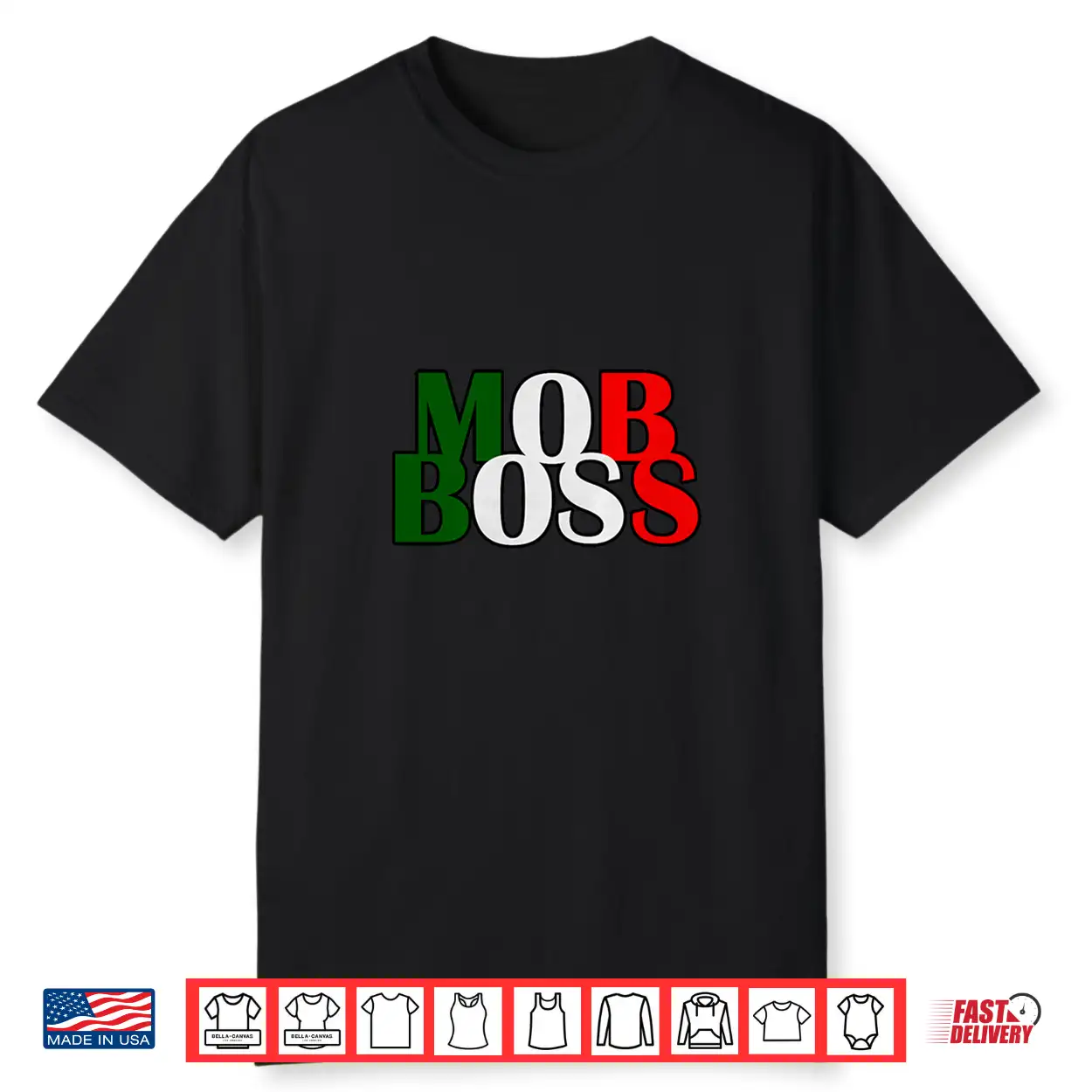 Mob Boss Italian Flag 1920S Costume Mafia Party Shirt Mob Boss Italian Flag 1920S Costume Mafia Party Shirt