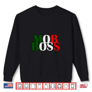 Sweatshirt Mob Boss Italian Flag 1920s Costume Mafia Party Shirt