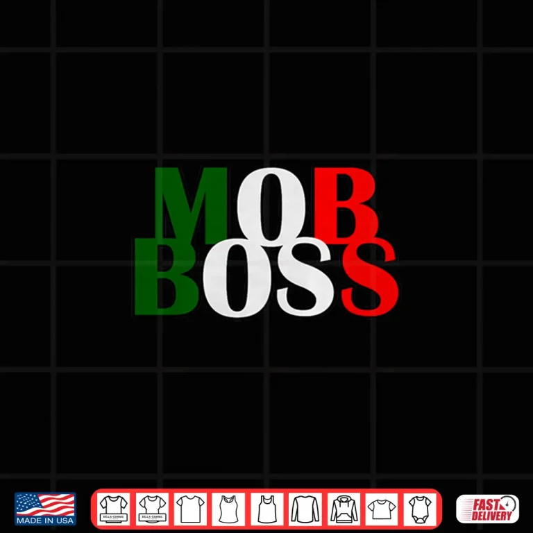 Design Mob Boss Italian Flag 1920s Costume Mafia Party Shirt