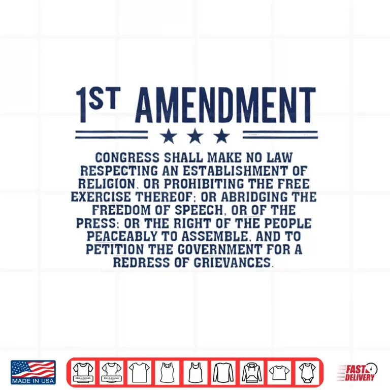 Design 1st First Amendment U.S. Constitution Patriot Shirt