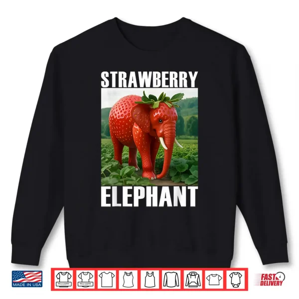 Strawberry Elephant Italian Brainrot Meme Shirt 2 Sweatshirt Strawberry Elephant Italian Brainrot Meme Shirt