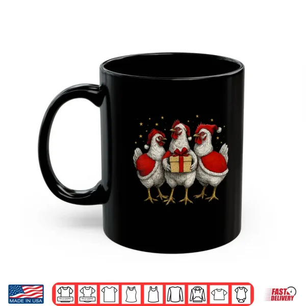 Mug Chicken Santa Xmas Tree Farm Merry Christmas Shirt