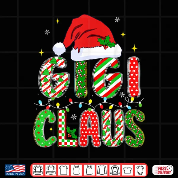 Design Christmas Gigi Claus Mom Women Family Matching Pajama Shirt