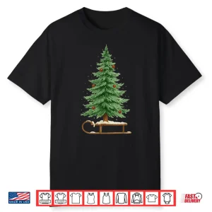 Christmas Sleigh Christmas Tree 2025 Family Matching Shirt