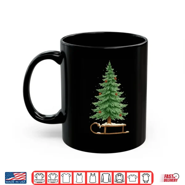 Mug Christmas Sleigh Christmas Tree 2025 Family Matching Shirt