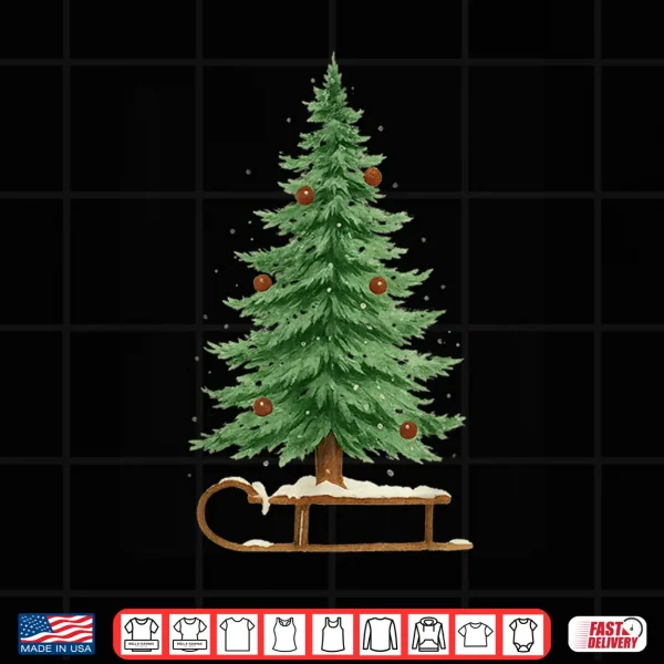 Design Christmas Sleigh Christmas Tree 2025 Family Matching Shirt